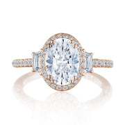 Oval 3-Stone Engagement Ring