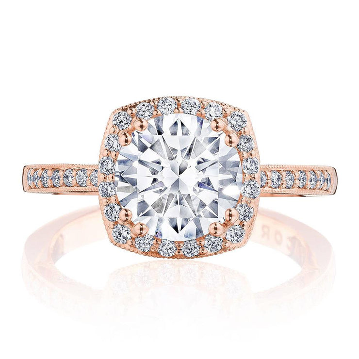 Round with Cushion Bloom Engagement Ring