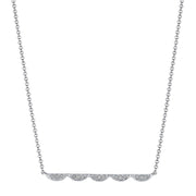 Closed Crescent Diamond Necklace