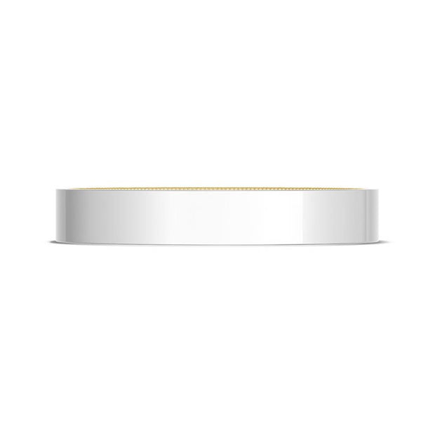 Classic Two-Tone Flat Wedding Band in High Polish