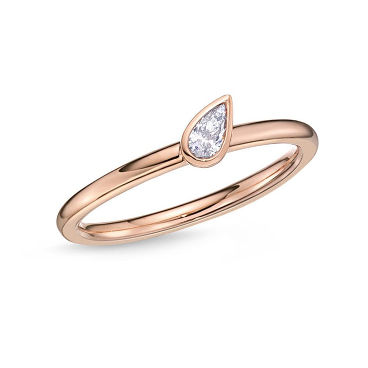 Pear Shape Petite Stackable Band .10ctw approx.