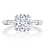 Round 3-Stone Engagement Ring