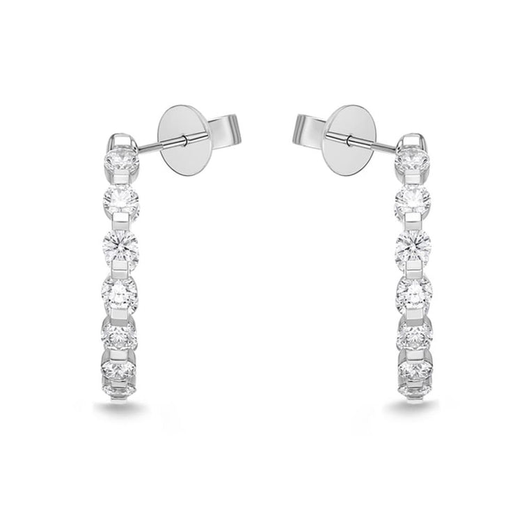 Precious Prong Theme (angled pin post) Round Hoops