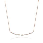 Pear Diamond Necklace in 18k Rose Gold