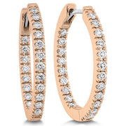 Oval Diamond Hoops .50ctw approx.