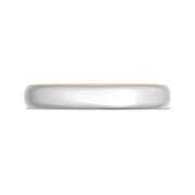 Classic Two-Tone Rounded Wedding Band in High Polish