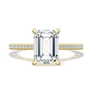 Emerald Solitaire Engagement Ring