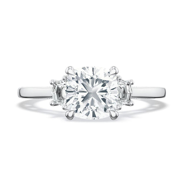 Cushion 3-Stone Engagement Ring