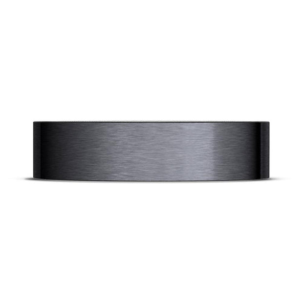 Titanium Two-Tone Flat Wedding Band - 6mm