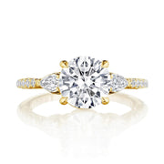 Round 3-Stone Engagement Ring