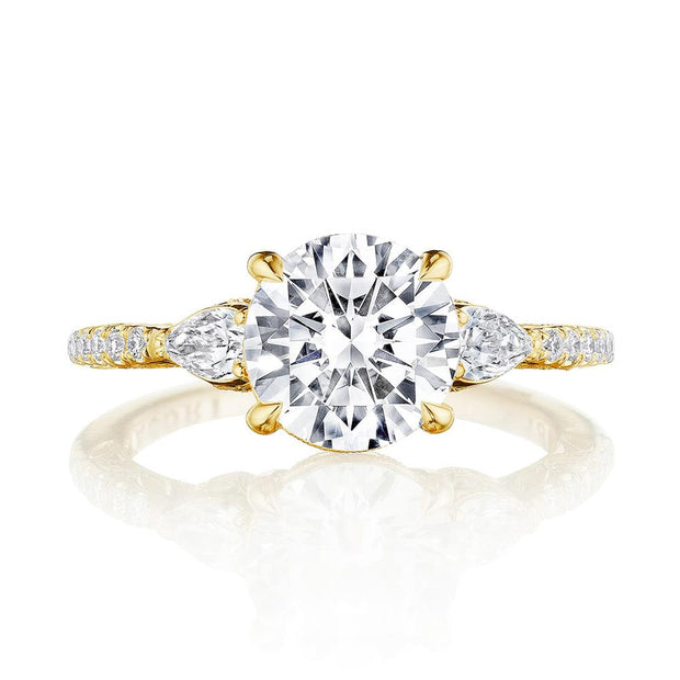 Round 3-Stone Engagement Ring