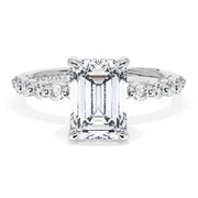 Emerald Solitaire Engagement Ring