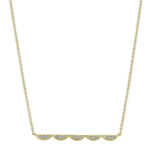 Open Crescent Diamond Necklace