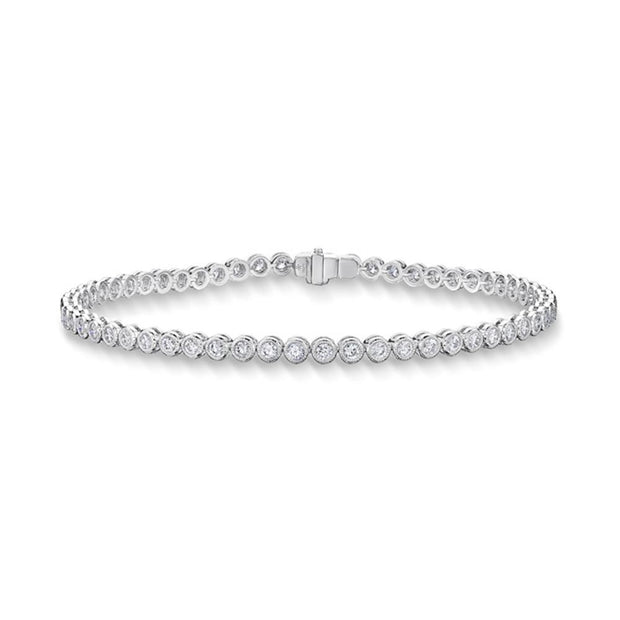 Milgrain Diamond Line Bracelet 2ctw approx.