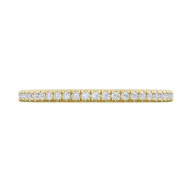 French Pavé Diamond Wedding Band