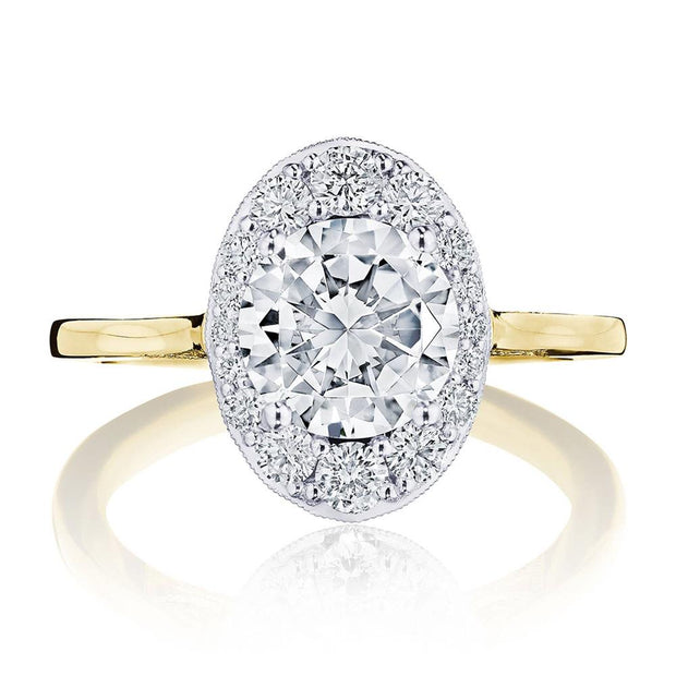 Round, Oval Bloom Engagement Ring