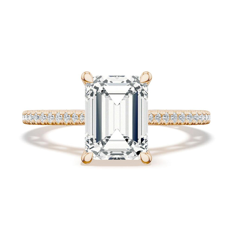 Emerald Solitaire Engagement Ring