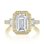 Emerald 3-Stone Engagement Ring