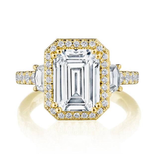 Emerald 3-Stone Engagement Ring