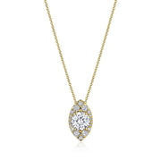 17"" Vertical Marquise Bloom Diamond Necklace