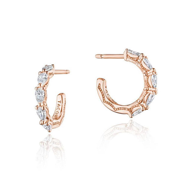 Small Hoop Earrings in 18k Rose Gold - 12.90mm