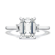Emerald 3-Stone Engagement Ring