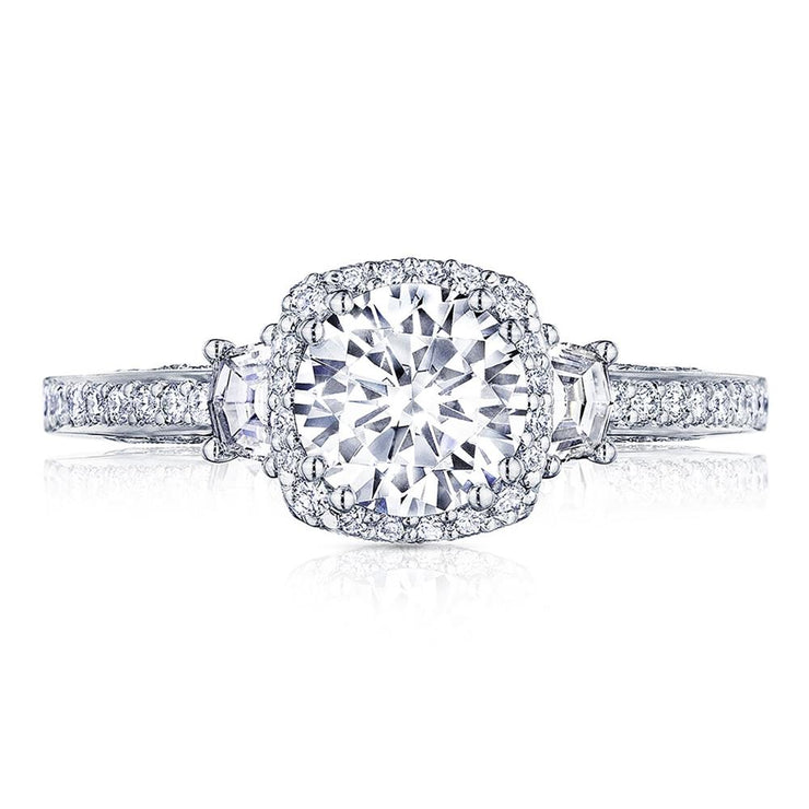 Round 3-Stone Engagement Ring