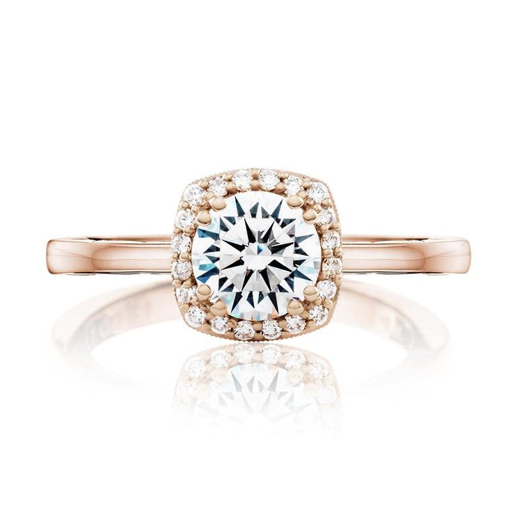 Round with Cushion Bloom Engagement Ring