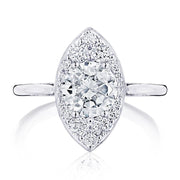 Round, Marquise Bloom Engagement Ring