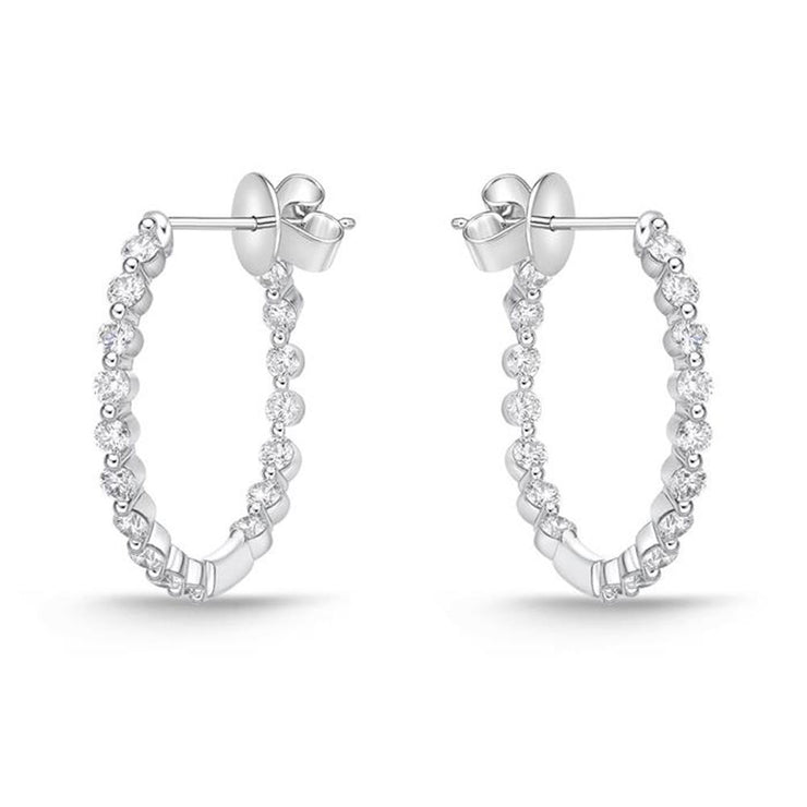 Aura Diamond Hoops 1.50ctw approx.