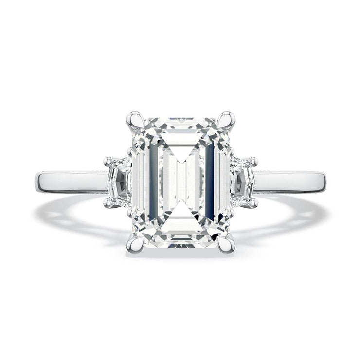 Emerald 3-Stone Engagement Ring