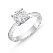 Bouquet Solitaire Engagement Ring .47ctw approx. (.30 center