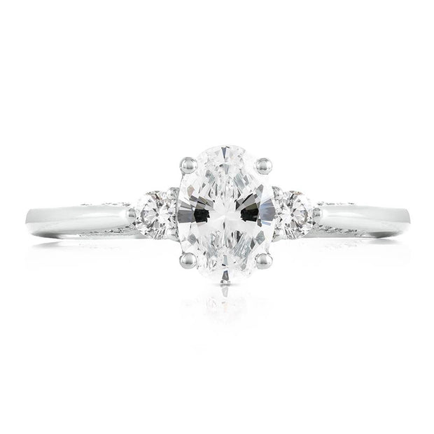 Oval 3-Stone Engagement Ring