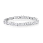 Oval Illusion Tennis Bracelet 8ctw approx.