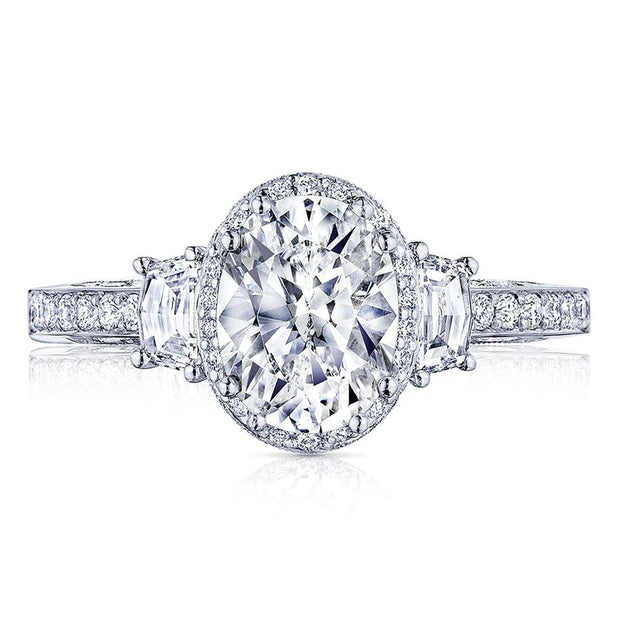 Oval 3-Stone Engagement Ring