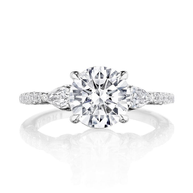 Round 3-Stone Engagement Ring
