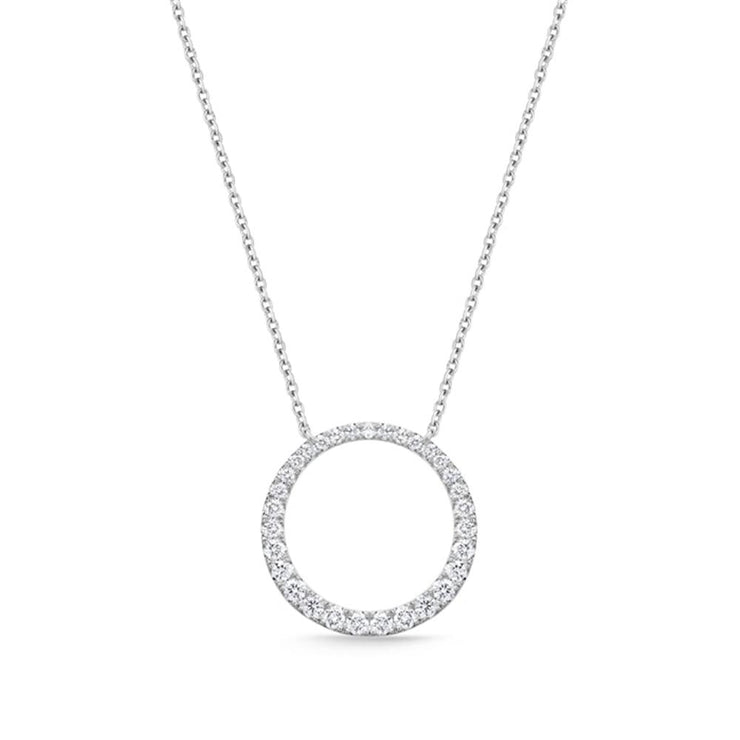 Graduated Diamond Circle Necklace .50ctw approx.