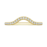 French Pavé Diamond Contour Wedding Band