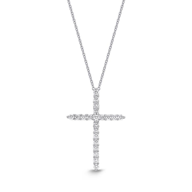 Shared Prong Diamond Cross Pendant .20ctw approx.