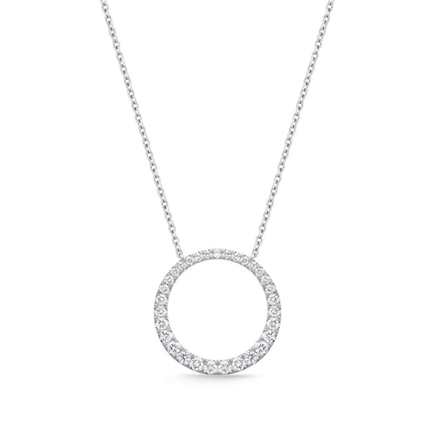 Graduated Diamond Circle Necklace .50ctw approx.