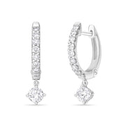 Odessa Huggies with Diamond Drop .55ctw approx. (.15ct/each
