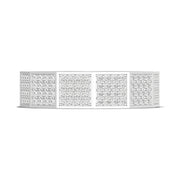 Diamond Faceted - Full Coverage Wedding Band in High Polish  - 6mm