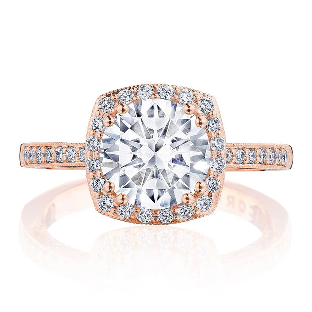 Round with Cushion Bloom Engagement Ring