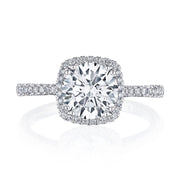 Round with Cushion Bloom Engagement Ring