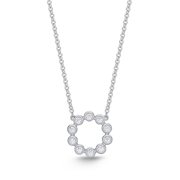 Milgrain Circle Necklace