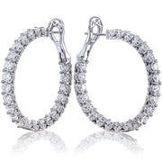 Diamond Hoop Earrings