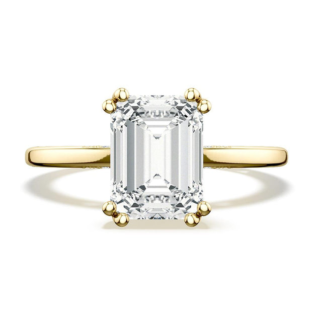 Emerald Solitaire Engagement Ring