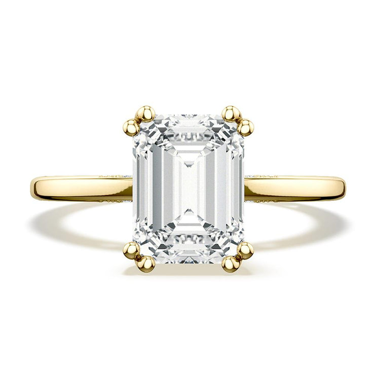 Emerald Solitaire Engagement Ring