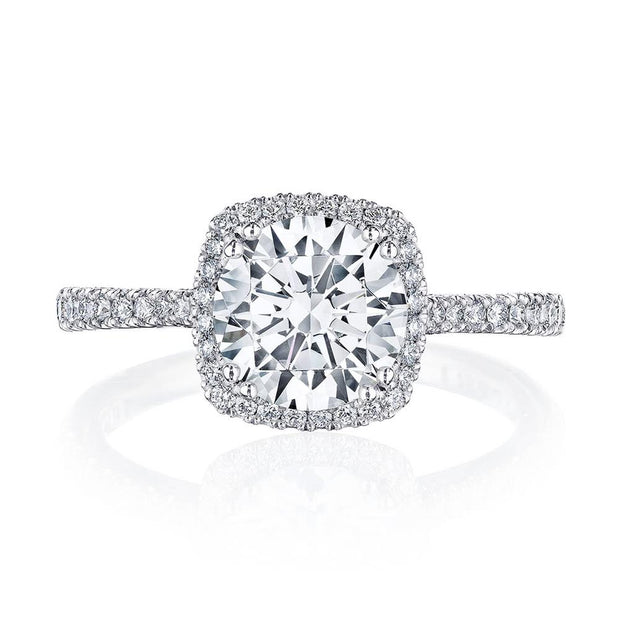 Round with Cushion Bloom Engagement Ring