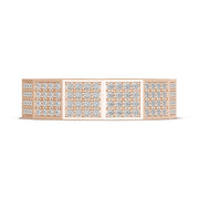 Diamond Faceted - Full Coverage Wedding Band in High Polish  - 6mm